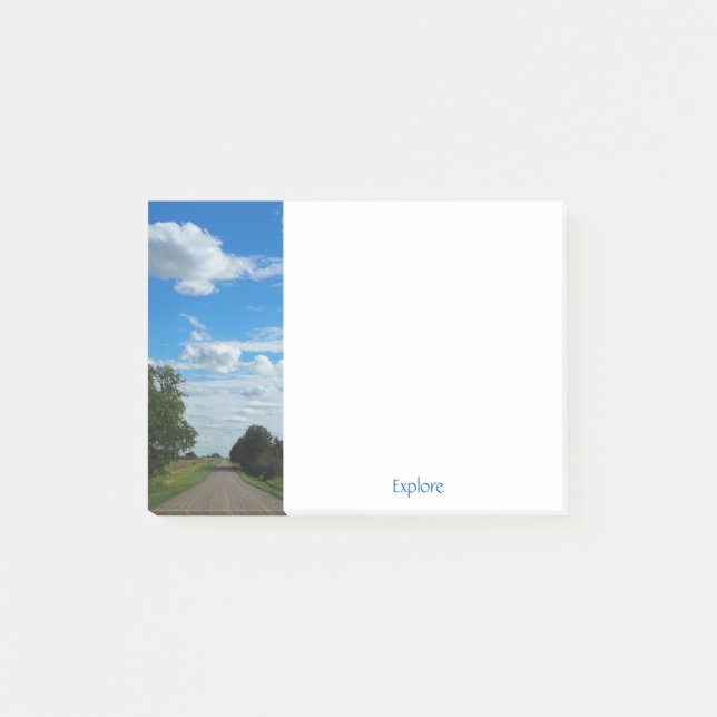 Notas Post-it® Serene Prairie Road (Anverso)