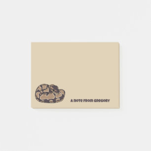 Notas Post-it® Serpiente de Ball Python, marrón y tan personaliza