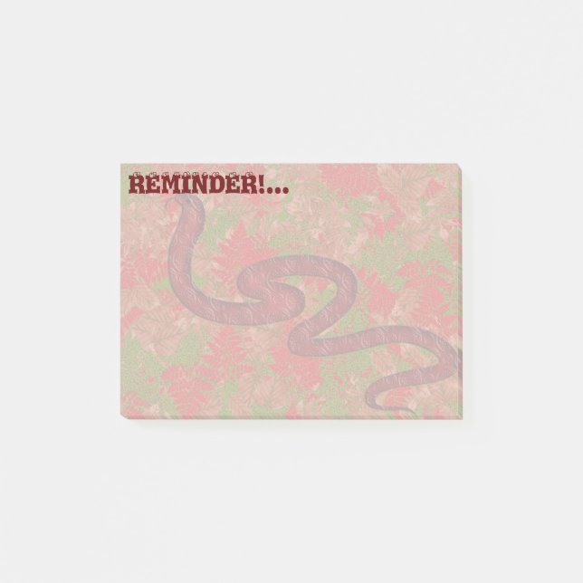 Notas Post-it® Serpiente de otoño (Anverso)