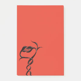 Notas Post-it® Serpientes Góticas Rojo Y Negro