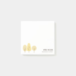 NOTAS POST-IT® SERVICIO CUTE AUTUMN YELLOW TREE TRIO LANDSCAPING