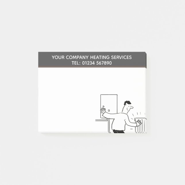 Notas Post-it® Servicios de fontanería y calefacción, ingeniero d (Anverso)