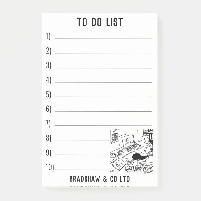 Notas Post-it® Servicios empresariales y de oficina para personal (Anverso)