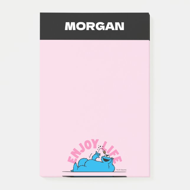 Notas Post-it® Sesame Street | Cookie Monster | Agregar nombre (Anverso)