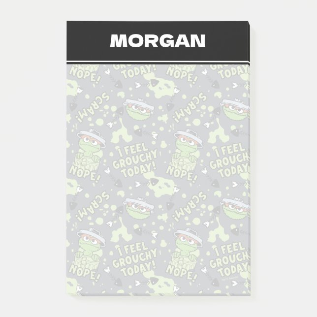 Notas Post-it® Sesame Street | Oscar el Gruñón | Agregar nombre (Anverso)