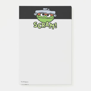 Notas Post-it® Sesame Street Oscar el Gruñón ¡Largo!