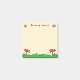 Notas Post-it® Seta de hongo personalizada linda