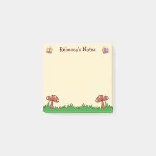 Notas Post-it® Seta de hongo personalizada linda