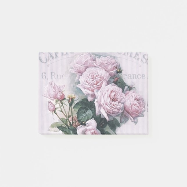 Notas Post-it® Shabby chic, Decoupage, victoriano, moda francesa, (Anverso)