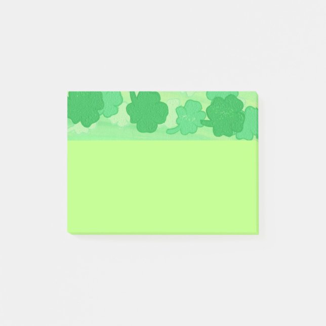 Notas Post-it® Shades Green Shamrocks Post It Notes (Anverso)
