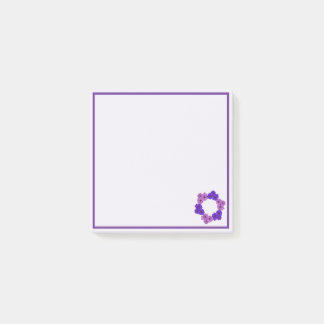 Notas Post-it® Shades of Purple Flowers Post-It Notes