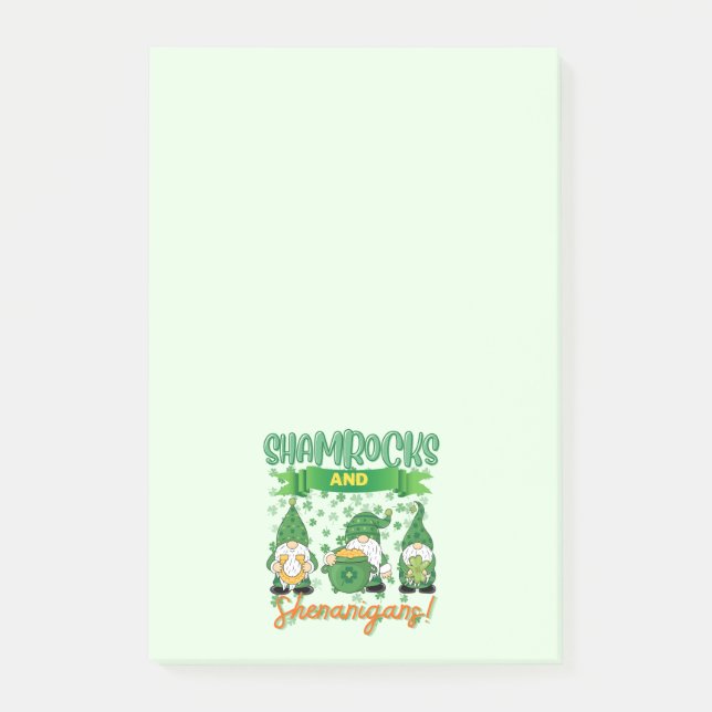 Notas Post-it® Shamrock and Shenanigans St Patrick's Day Lucky (Anverso)