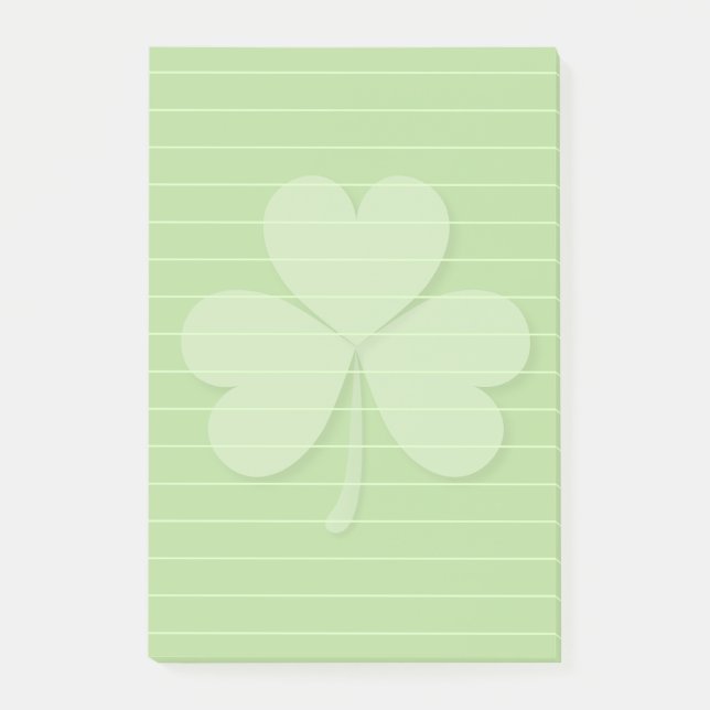 Notas Post-it® Shamrock con líneas rotas (Anverso)
