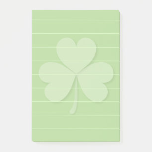 Notas Post-it® Shamrock con líneas rotas