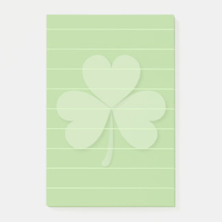 Notas Post-it® Shamrock con líneas rotas