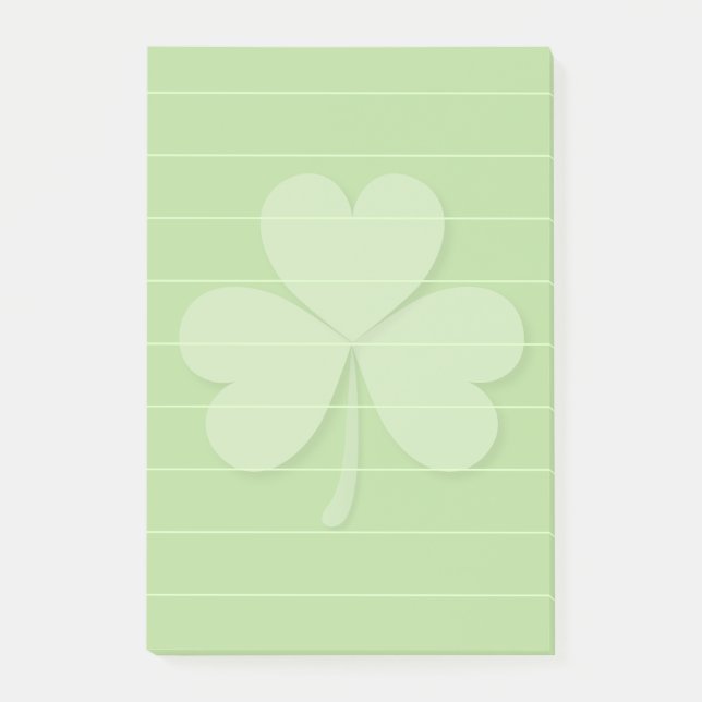 Notas Post-it® Shamrock con líneas rotas (Anverso)