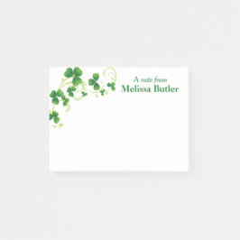 Notas Post-it® Shamrock Vines Personalized Post-it Notes