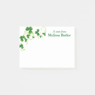 Notas Post-it® Shamrock Vines Personalized Post-it Notes