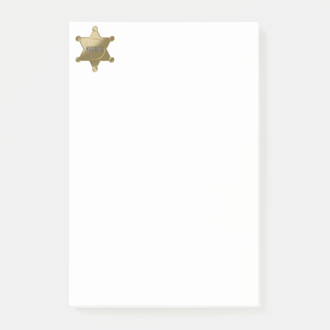 Notas Post-it® Sheriff golden star (Anverso)