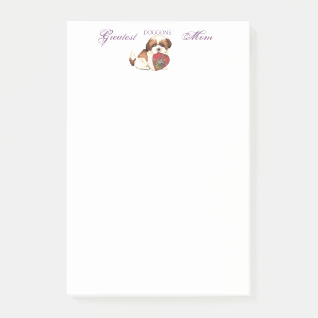 Notas Post-it® Shih Tzu Heart Mom (Anverso)