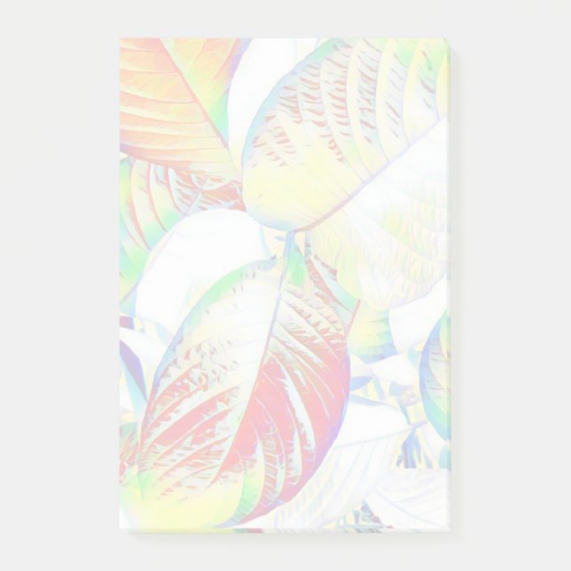 Notas Post-it® Shiny Pastel Leaves Post-It Notes (Anverso)