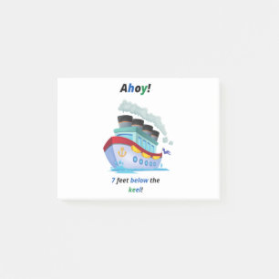 Notas Post-it® Ship Ahoy a siete pies por debajo del Keek
