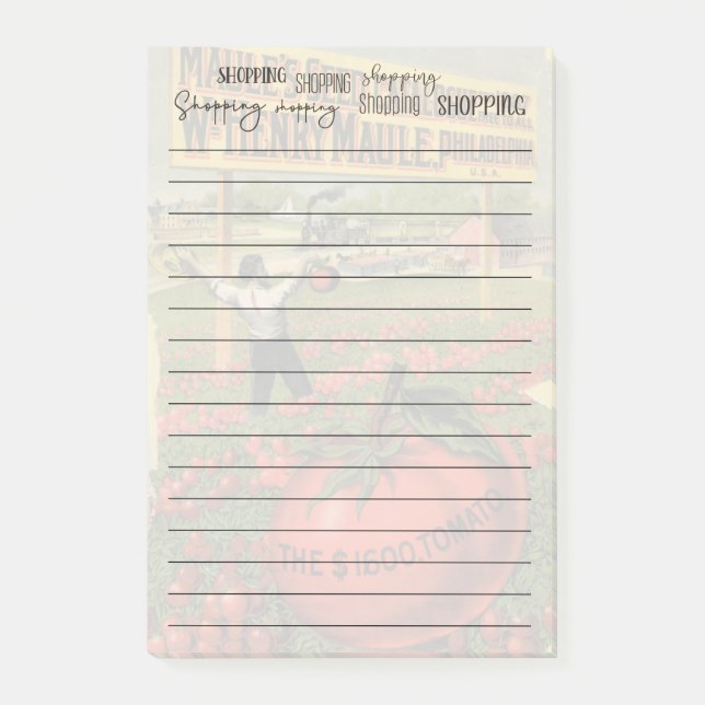 Notas Post-it® Shopping Shopping Shopping Shopping Post-it® Notes (Anverso)