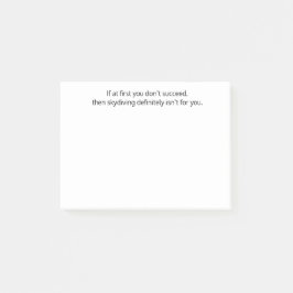 Notas Post-it® Si al principio no tienes éxito, entonces..,Divert