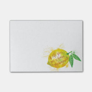 Notas Post-it® Si la vida le da un limón, haga la limonada