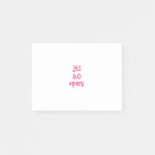 Notas Post-it® Sí y cita Improvisational de Improv de la