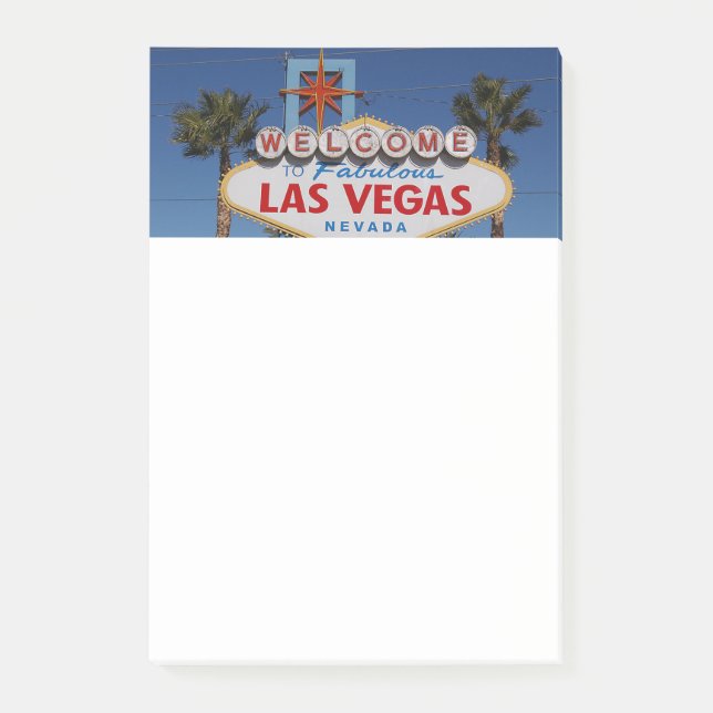 Notas Post-it® Signo de bienvenida de Las Vegas (Anverso)