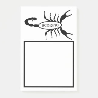 Notas Post-it® Signo de estrella de escorpión negro de Scorpion