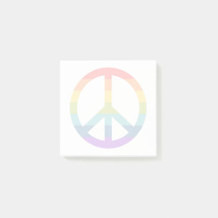 Notas Post-it® Signo de paz arcoiris