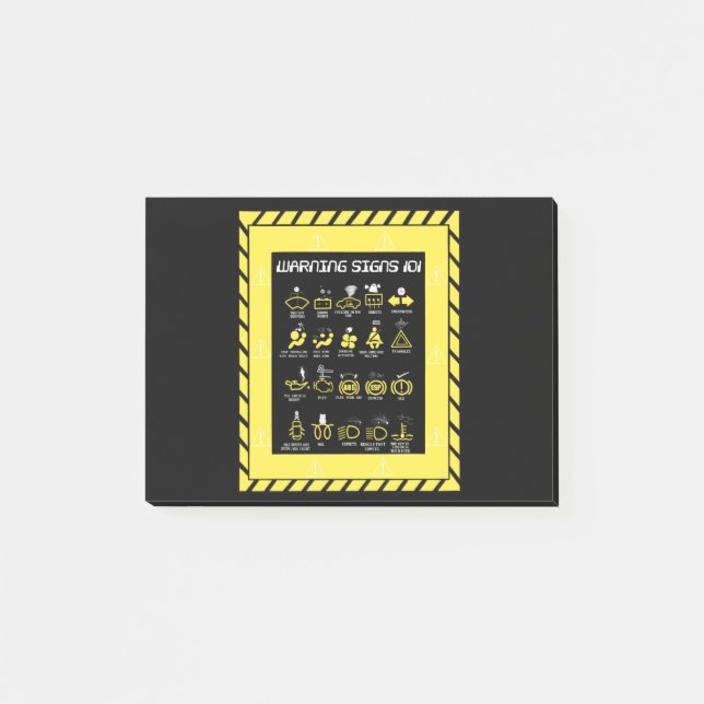 Notas Post-it® Signos de advertencia 101 (Anverso)