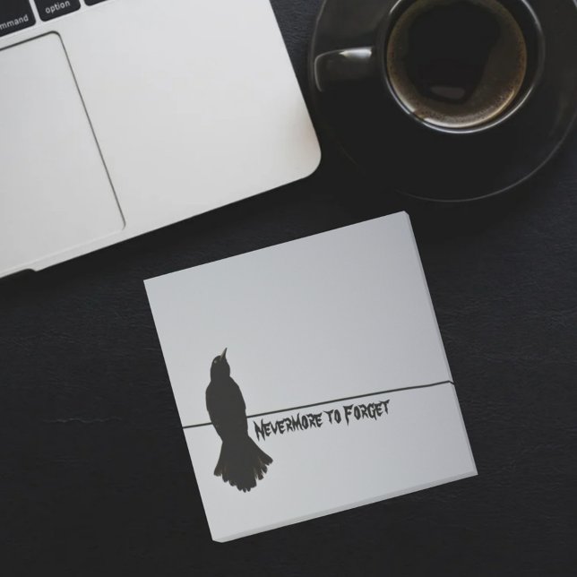 Notas Post-it® Silhouette Black Raven en gris (Subido por el creador)