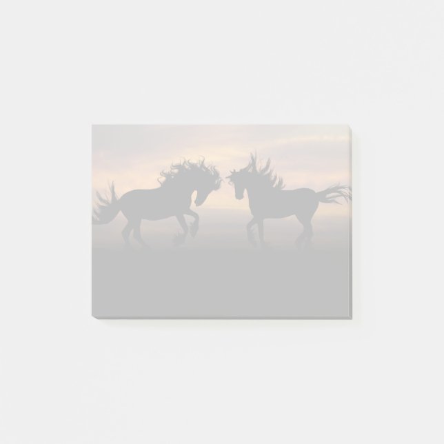 Notas Post-it® Silhouette de Caballos Salvajes (Anverso)