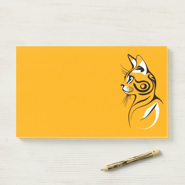 Notas Post-it® Silhouette de gato (En escritorio)