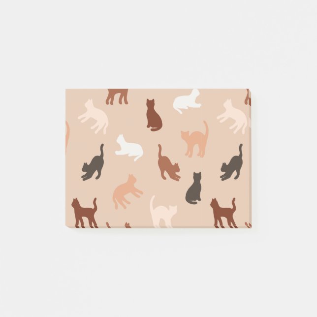 Notas Post-it® Silhouette de gato (Anverso)