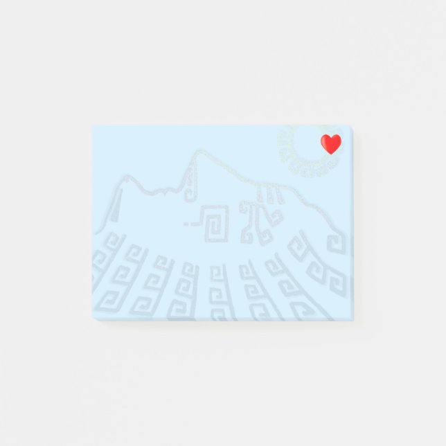 Notas Post-it® Silhouette Machu-Picchu (Anverso)