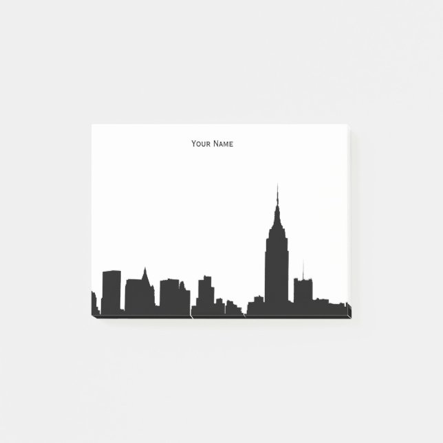 Notas Post-it® Silhouette Skyline de NYC (Anverso)