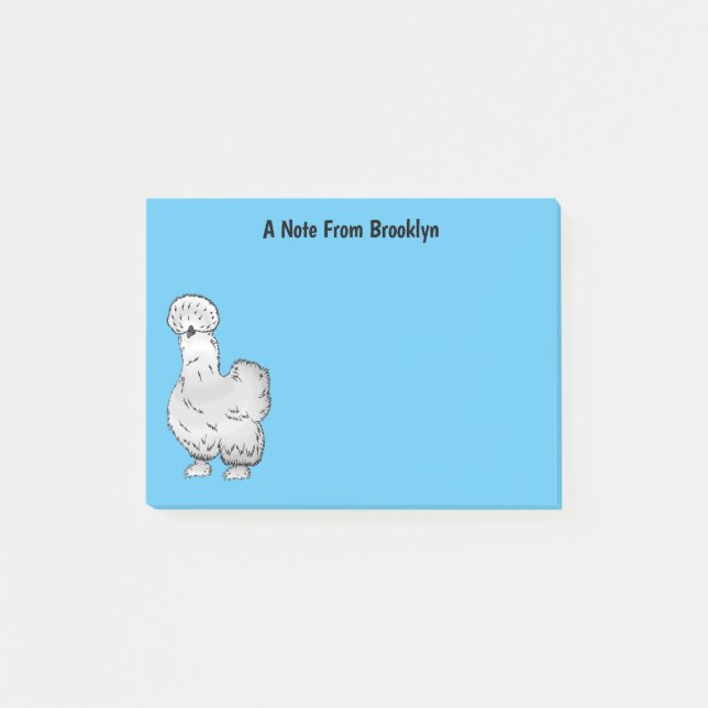 Notas Post-it® Silkie chicken cartoon illustration  (Anverso)
