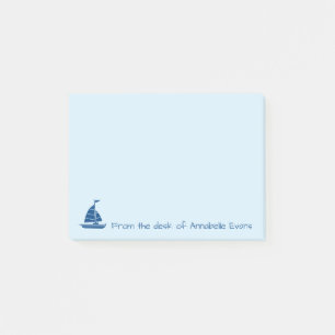 Notas Post-it® Silueta azul del velero
