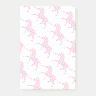 Notas Post-it® Silueta blanca y rosa caliente de cebra