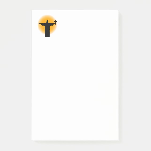 Notas Post-it® Silueta con cruz (Anverso)