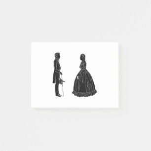 Notas Post-it® silueta de abraham lincoln mary todd lincoln