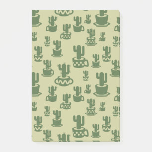 Notas Post-it® Silueta de cactus suculenta en tazas y macetas