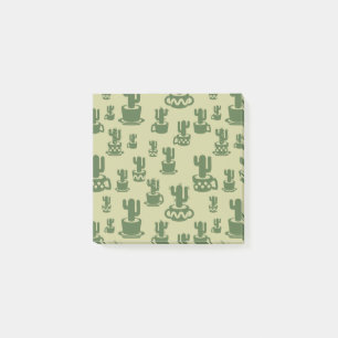 Notas Post-it® Silueta de cactus suculenta en tazas y macetas