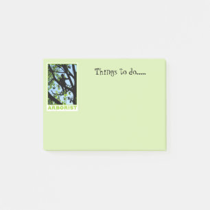 Notas Post-it® Silueta de escalador de árboles: Arborista