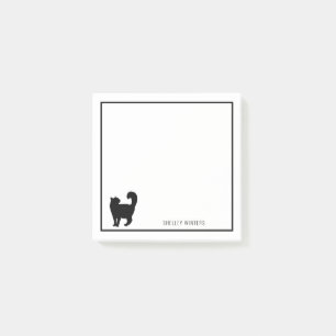 Notas Post-it® Silueta de gato con nombre