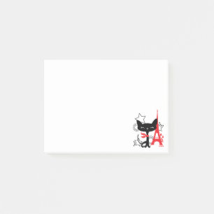 Notas Post-it® Silueta de gatos de moda en Francia